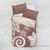 Polynesia Bedding Set Brown Tribal Turtle Floral Pattern