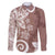 Polynesia Family Matching Short Sleeve Bodycon Dress and Hawaiian Shirt Brown Tribal Turtle Floral Pattern
