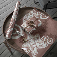 Polynesia Wrapping Paper Brown Tribal Turtle Floral Pattern - Polynesian Pride