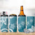 Polynesia 4 in 1 Can Cooler Tumbler Hippie Blue Tribal Turtle Floral Pattern