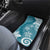 Polynesia Car Mats Hippie Blue Tribal Turtle Floral Pattern