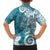 Polynesia Hawaiian Shirt Hippie Blue Tribal Turtle Floral Pattern