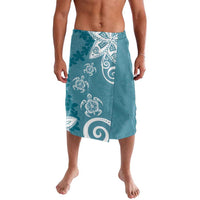 Polynesia Lavalava Hippie Blue Tribal Turtle Floral Pattern