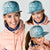 Polynesia Mesh Trucker Cap Hippie Blue Tribal Turtle Floral Pattern - Polynesian Pride