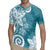 Polynesia Rugby Jersey Hippie Blue Tribal Turtle Floral Pattern