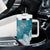 Polynesia Tumbler With Handle Hippie Blue Tribal Turtle Floral Pattern