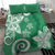 Polynesia Bedding Set Green Tribal Turtle Floral Pattern