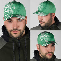Polynesia Classic Cap Green Tribal Turtle Floral Pattern - Polynesian Pride
