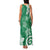 Polynesia Family Matching Tank Maxi Dress and Hawaiian Shirt Green Tribal Turtle Floral Pattern