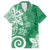 Polynesia Hawaiian Shirt Green Tribal Turtle Floral Pattern