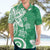 Polynesia Hawaiian Shirt Green Tribal Turtle Floral Pattern