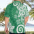 Polynesia Hawaiian Shirt Green Tribal Turtle Floral Pattern