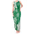 Polynesia Tank Maxi Dress Green Tribal Turtle Floral Pattern