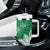 Polynesia Tumbler With Handle Green Tribal Turtle Floral Pattern