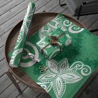 Polynesia Wrapping Paper Green Tribal Turtle Floral Pattern - Polynesian Pride