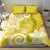 Polynesia Bedding Set Yellow Tribal Turtle Floral Pattern