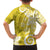 Polynesia Family Matching Off The Shoulder Long Sleeve Dress and Hawaiian Shirt Yellow Tribal Turtle Floral Pattern