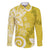 Polynesia Family Matching Tank Maxi Dress and Hawaiian Shirt Yellow Tribal Turtle Floral Pattern