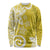 Polynesia Long Sleeve Shirt Yellow Tribal Turtle Floral Pattern