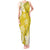 Polynesia Tank Maxi Dress Yellow Tribal Turtle Floral Pattern