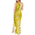 Polynesia Tank Maxi Dress Yellow Tribal Turtle Floral Pattern