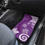 Polynesia Car Mats Purple Tribal Turtle Floral Pattern