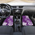 Polynesia Car Mats Purple Tribal Turtle Floral Pattern