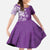 Polynesia Family Matching Short Sleeve Bodycon Dress and Hawaiian Shirt Purple Tribal Turtle Floral Pattern