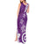 Polynesia Tank Maxi Dress Purple Tribal Turtle Floral Pattern