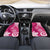 Polynesia Car Mats Pink Tribal Turtle Floral Pattern