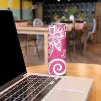 Polynesia Skinny Tumbler Pink Tribal Turtle Floral Pattern