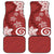 Polynesia Car Mats Red Tribal Turtle Floral Pattern