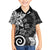 Polynesia Hawaiian Shirt Black Tribal Turtle Floral Pattern