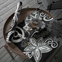 Polynesia Wrapping Paper Black Tribal Turtle Floral Pattern - Polynesian Pride