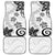 Polynesia Car Mats White Tribal Turtle Floral Pattern