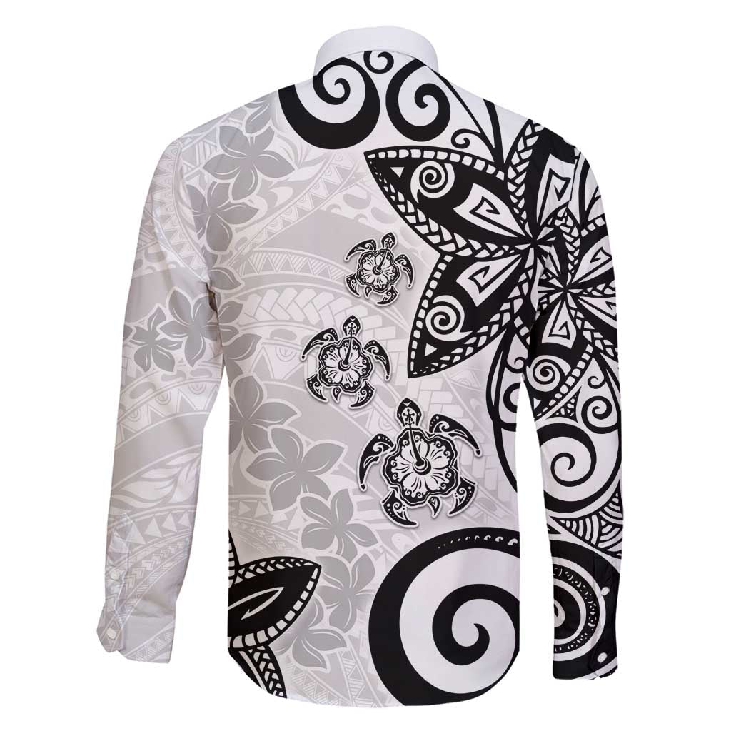 Polynesia Family Matching Summer Maxi Dress and Hawaiian Shirt White Tribal Turtle Floral Pattern LT05 - Polynesian Pride