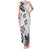 Polynesia Family Matching Tank Maxi Dress and Hawaiian Shirt White Tribal Turtle Floral Pattern