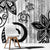 Polynesia Window Curtain White Tribal Turtle Floral Pattern