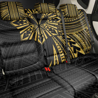 Hawaii And Philippines Back Car Seat Cover Kanaka Maoli With Tribal Sun Together Gold
