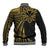 Hawaii And Philippines Baseball Jacket Kanaka Maoli With Tribal Sun Together Gold