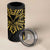 Hawaii And Philippines 4 in 1 Can Cooler Tumbler Kanaka Maoli With Tribal Sun Together Gold