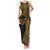 Hawaii And Philippines Family Matching Tank Maxi Dress and Hawaiian Shirt Kanaka Maoli With Tribal Sun Together Gold