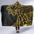 Hawaii And Philippines Hooded Blanket Kanaka Maoli With Tribal Sun Together Gold