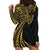 Hawaii And Philippines Hoodie Dress Kanaka Maoli With Tribal Sun Together Gold