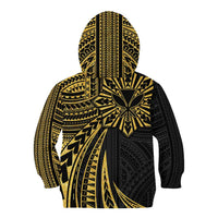 Hawaii And Philippines Kid Hoodie Kanaka Maoli With Tribal Sun Together Gold
