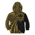 Hawaii And Philippines Kid Hoodie Kanaka Maoli With Tribal Sun Together Gold