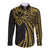 Hawaii And Philippines Long Sleeve Button Shirt Kanaka Maoli With Tribal Sun Together Gold