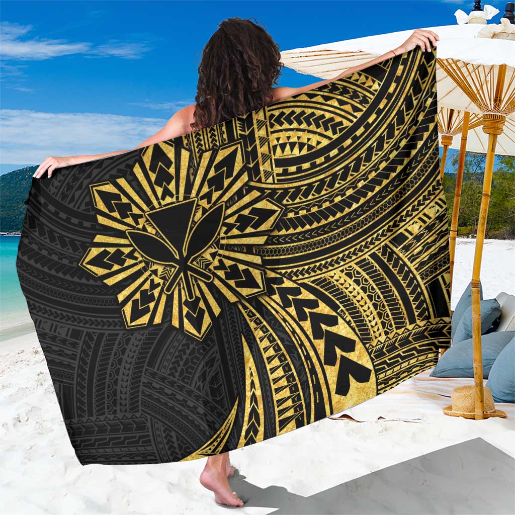 Hawaii And Philippines Sarong Kanaka Maoli With Tribal Sun Together Gold