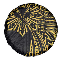 Hawaii And Philippines Spare Tire Cover Kanaka Maoli With Tribal Sun Together Gold
