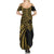 Hawaii And Philippines Summer Maxi Dress Kanaka Maoli With Tribal Sun Together Gold